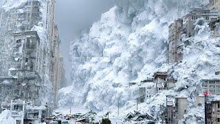 Italy, Austria now! The Alps are collapsing! A terrible blizzard has buried houses, cars