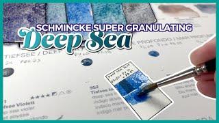 SCHMINCKE HORADAM DEEP SEA Super Granulating Watercolours | Swatching & Pigment Breakdown