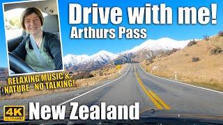 Driving in New Zealand Nature 4K - Mountain Scenery with Relaxing Music (Slow TV)