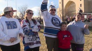 Crowds celebrate as the Helena Bighorns bring home the Fraser Cup