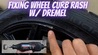 BMW M240i wheel curb rash repair w/ gloss black finish (Amazing Result !!!)