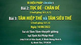 Vi diệu Pháp căn bản 5  - Bài 2: Tục đế - Chân đế; Bài 3: Tâm hiệp thế và Tâm siêu thế