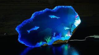 Amazing Ocean Epoxy Resin Lamp  - Resin Art