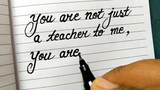 Message to teacher on teachers day || Beautiful calligraphy || International teachers day writing