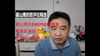 翟山鹰向Deepseek道歉 竟是为这？ 翟山鹰时政评论精选