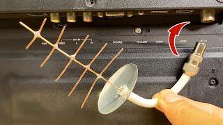 How To Make The Most Powerful Antenna In The World! Plug Into The TV And Watch All The Channels