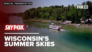 Aerial drone video; summertime in Wisconsin