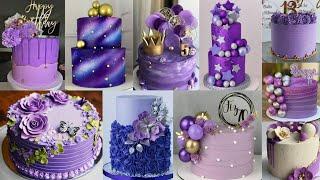 Purple Cake/Unique Purple Cake Designs 2024/Purple Cake Design/Purple Cake Decoration/Birthday Cake