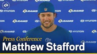 Matthew Stafford On O-Line Chemistry, First Game In New England & Improving Game Execution