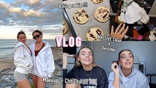 Clean & Declutter with us! Baking Cookies, Makeup & Chats!!! | Mescia Twins