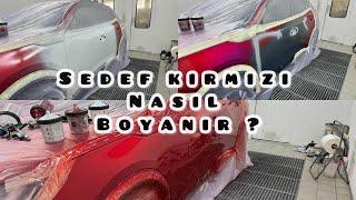 4 KAT FARKLI BOYA//SEDEFLİ KIRMIZI NASIL BOYANIR ? PÜF NOKTALARI NELERDİR EN İNCE AYRINTISINA KADAR!