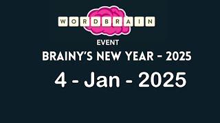 Wordbrain Brainy’s New Year Event January 4 2025 Answers | Wordbrain Brainy’s New Year Event 2025