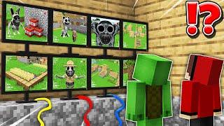 JJ and MIKEY watching for Zoonomaly on cameras CHALLENGE in Minecraft / Maizen animation