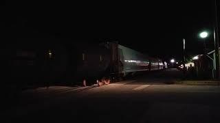 CAROLINA& PIEDMONT COMES THROUGH FOUNTAIN INN with a pretty long train for a Friday evening.