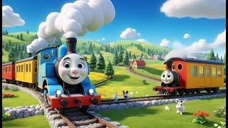 The Train on the Track Goes Choo Choo | Fun Nursery Rhyme for Kids | Sing-Along Song