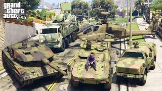 GTA 5 - Stealing Military Vehicles with Michael! [GERMANY,RUSSIA,USA] | (Real Life Cars) #49