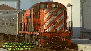 European Railways in the 1990s Setubal Station (Portugal CP) on 24th March 1998