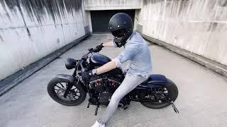 Brutal Harley Sportster 883 LEGAL sound!   Customized XL883N   2015 by Blackster883