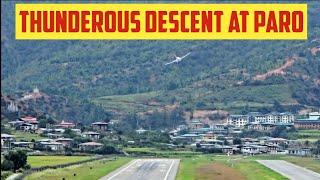 Thunderous Descent at Paro: Drukair A320Neo Touches Down as Bhutan Air A319 & H130 Take to the Skies