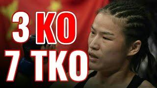All 10 Zhang Weili Knockout's & TKO's in MMA Full Highlight