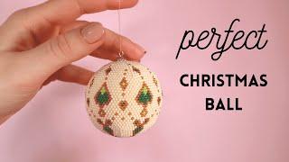 Perfect Bead crochet Christmas ball | Bead ball tutorial | Christmas ornament