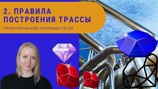 Правила построения трассы. Проектирование тепловых сетей.