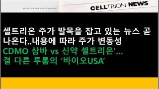 (셀트리온)셀트리온 주가 발목을 잡고 있는 뉴스 곧 나온다/CDMO 삼성바이오로직스 vs 신약 셀트리온’…결 다른 투톱의 ‘바이오USA’