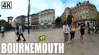 BOURNEMOUTH Dorset 2021- Town Centre, Beach & Gardens - 4K Virtual Walk