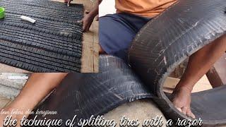 How to make rubber rug from used tires