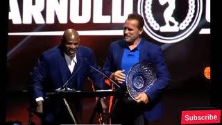 Ronnie Coleman Crying . Emotional speech with Arnold Schwarzenegger In Arnold Classic 2021.