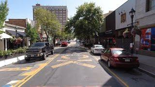 Drive of University of North Carolina and Downtown Greensboro, North Carolina