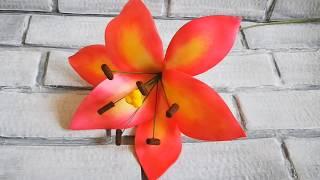 LARGE TROPICAL FLOWERS. LILY from craft foam