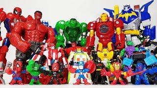 Avengers with Fidjet Spiner, Go~! Hulk, Captain America, Spider Man, Iron Man, Batman, Transformer