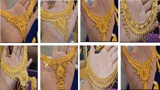 Latest Bridal Gold Necklace Designs with weight and price//Most Trending Gold Necklace Designs 2025