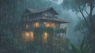 Rain Sound in Jungle without Thunder SoundsㅣLight Rain for Sleep, Study and Relaxation, Meditation