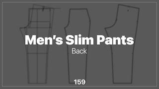 Men’s Basic Pant Pattern Drafting _ Back [Pattern Making Tutorial]