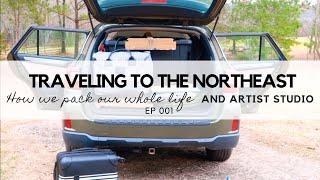 Heading to the NE - How we pack our whole life and artist studio in a Subaru.