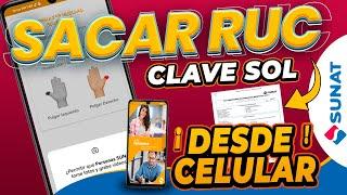  Cómo Sacar RUC Y CLAVE SOL POR INTERNET SUNAT 2024 // DESDE TU CELULAR Persona Natural Sin Negocio