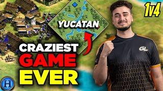 The Craziest Yucatan Game Ever | 1v4 AoE2