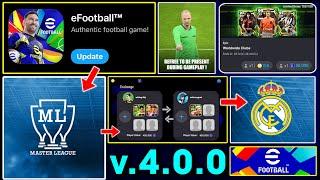 Huge Updates  Master League, Players Exchange Mode, Referee in eFootball 2025 v4.0.0