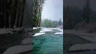 Panjkora rivar Kumrat valley️️#snow #snowfall #kumrat_valley #nature #foryou #foryou #snow