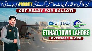 Etihad Town Phase-II Overseas Block: Choose Your Plot on Map! Grand Ballot 2024