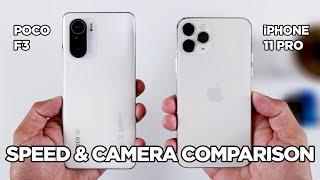 POCO F3 vs iPhone 11 Pro SPEED TEST & CAMERA Comparison | Zeibiz