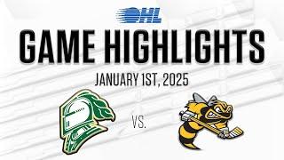 OHL Highlights: London Knights @ Sarnia Sting Jan. 1, 2025