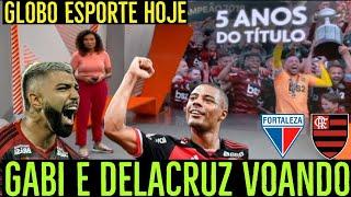 GLOBO ESPORTE HOJE, FESTA NA GÁVEA, 5 ANOS DO TÍTULO, F. LUIS SURPREENDE ESCALAÇÃO, GABI  DELACRUZ