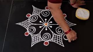 Friday special rangoli design || daily muggulu || simple kolam