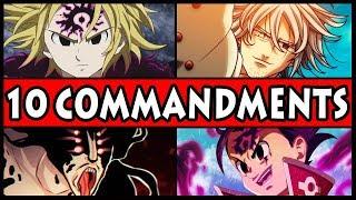 All 10 Commandments RANKED from Weakest to Strongest! (Seven Deadly Sins / Nanatsu no Taizai)