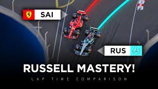 How did Russell get Pole Position at Vegas?