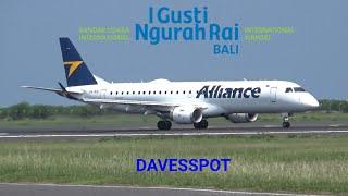 BALI PLANE SPOTTING takeoffs & landings including Alliance Air E190 Australian Air Force A330 & more