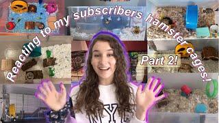 Reacting to My Subscribers Hamster Cages Part 2!